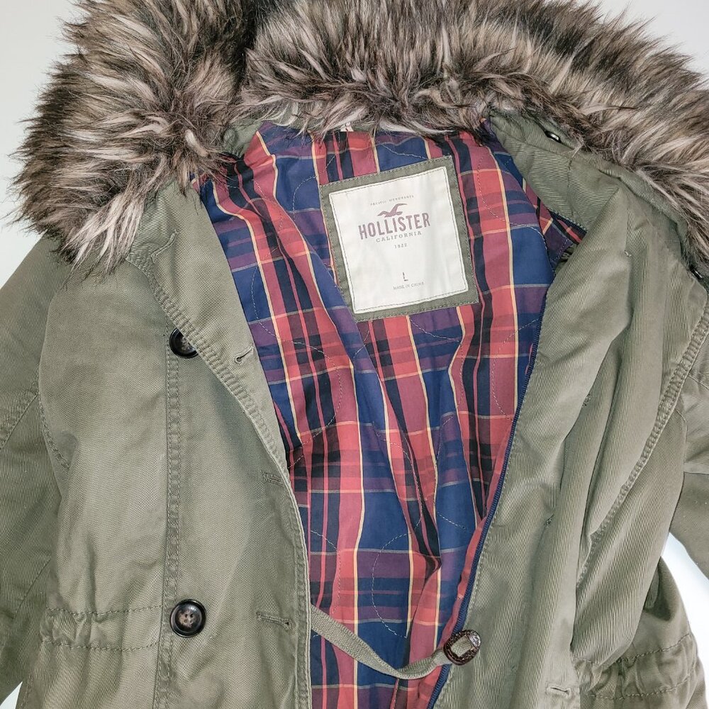 Hollister Women’s Jacket Large Military Green Jacket - Picture 4 of 12